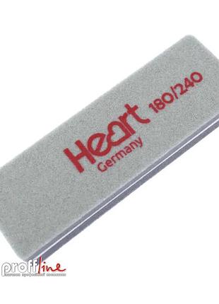 Баф-шлифовщик для ногтей прямоугольный heart germany mini 180/240 грит