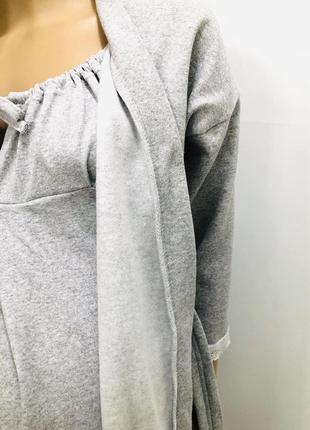Комплект нічна сорочка і халат на байку5 фото