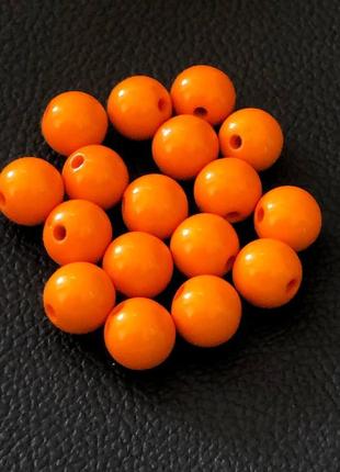 (20 грамів) акрилові намистини — 10 мм. прим. -38 шт.
колір оранжевий2 фото