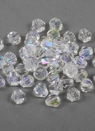 Хрустальные бусины "биконус" размер - 2 мм. в упаковке - 165-170 шт. цвет на фото