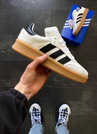 Adidas samba xlg white/black gum platform