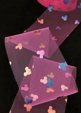 Фатин для рукоділля "мікі" ширина — 6 см. колір — яскраво-рожевий. ціна вказана за 1 метр