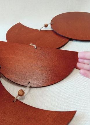 Декор над кроватью фазы луны, гирлянда с кисточками лунный цикл, луна из дерева декор...