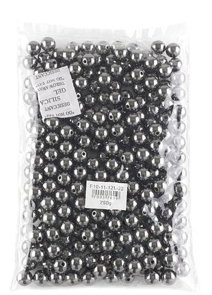 Пластикові перлові намистини — 12 мм. колір чорний хром. паковання — 250 грамів (прим295 шт.). люкс-якість