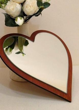 Розовое декоративное зеркало сердце, интерьерное зеркало в форме сердца, зеркало для девочки9 фото
