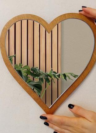 Розовое декоративное зеркало сердце, интерьерное зеркало в форме сердца, зеркало для девочки7 фото
