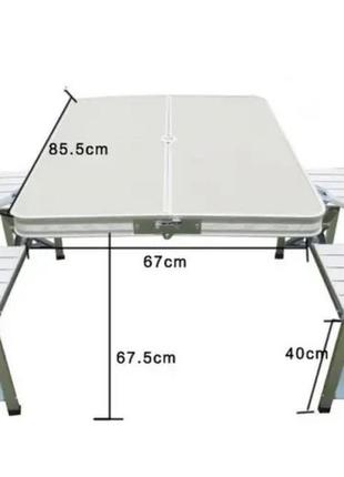 Стіл для пікніка розкладний зі стільцями folding table (zhm518)5 фото
