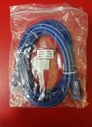 Подовжувач usb мама - тато 3.0 3м синій