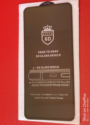 Захисне скло 6d для xiaomi mi 9t / redmi k20 og crown чорне