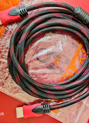 Кабель hdmi -> hdmi 3м v1.4 позолочений в обплетенні
