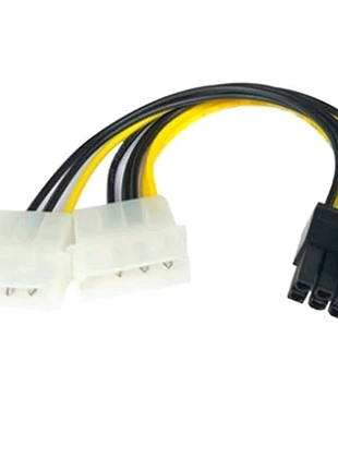Кабель живлення для відеокарти/перехідник 2 х molex 8-pin