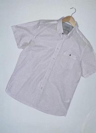 Тенниска с содержанием льна белая в сиреневую полоску ted baker, размер 5 (l-xl)