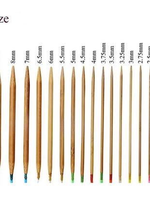Набір бамбукових спиць на волосіні 18 шт. довжина 80 см.8 фото