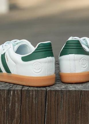 Adidas samba white\green2 фото