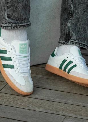 Adidas samba white\green4 фото