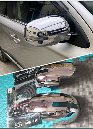 Накладки на зеокала mitsubishi outlander 3, xl, asx, lancer x