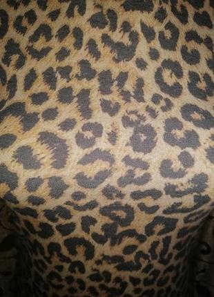 💛💛💛новая (сток) леопардовая женская кофта с коротким рукавом, футболка sisters point💛💛💛5 фото
