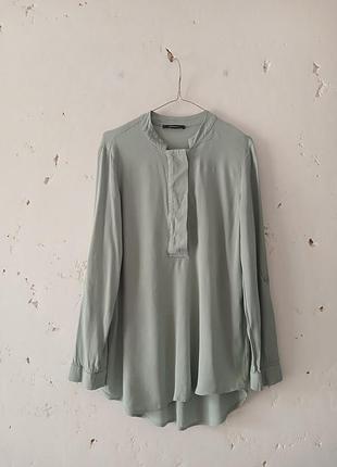 Мятная стильная рубашка блуза
