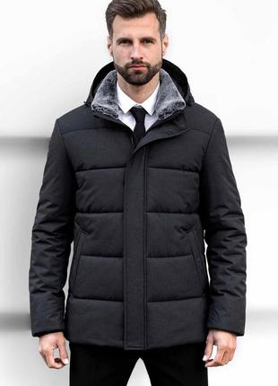 Мужская куртка серая зимняя toronto (арт. g-091)