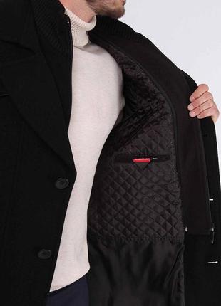 Мужское пальто черное зимнее viking (арт. m-420)4 фото