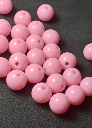 (20 грамів) акрилові намистини — 10 мм. прим. -38 шт.
колір рожевий