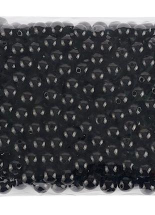 Пластикові перлові намистини — 12 мм. колір чорний. паковання — 250 грамів (прим295 шт.). люкс-якість