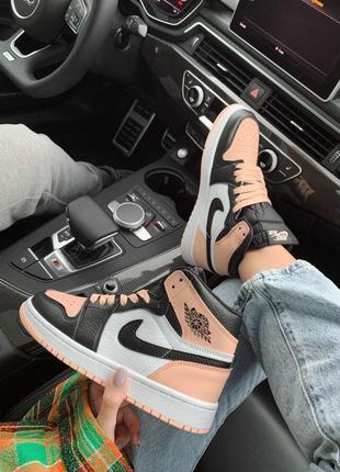 Кросівки nike air jordan 1 retro pink кроссовки1 фото