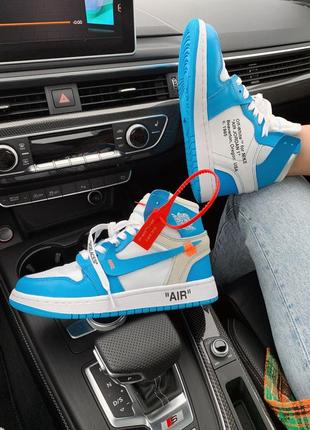Кросівки nike air jordan 1 retro х off white blue 
кроссовки