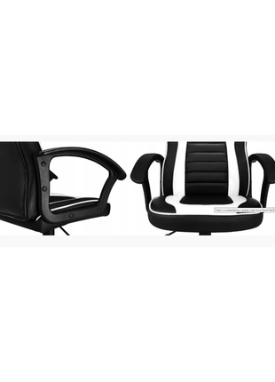 Крісло комп'ютерне ігрове спортивне home-fest elis біле польщі