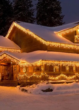 Вулична гірлянда, бахрома 20м, морозостійка. польща.