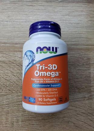 Now foods, омега 3д (tri-3d omega, 330 epa/220 dha) 90 таблеток