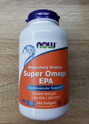 Now foods, супер омега 3 (super omega epa, 360 epa/240 dha), 240