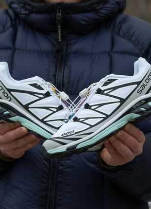 Кросівки salomon xt-6 adv white black blue3 фото