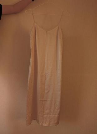 Платье сочетание платье в бельевом стиле атласное платье миди4 фото