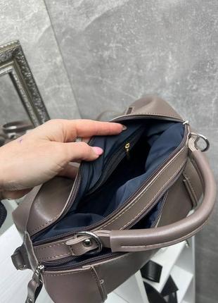 Женская стильная и качественная сумка из эко кожи капучино5 фото