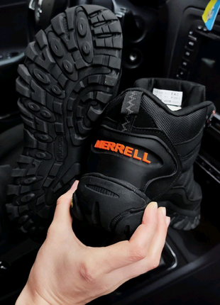 Зимові черевики merrell moc 2 чорні (хутро)❄️7 фото