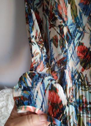 Блуза плиссе, в цветы, klass, р. 20/4xl5 фото
