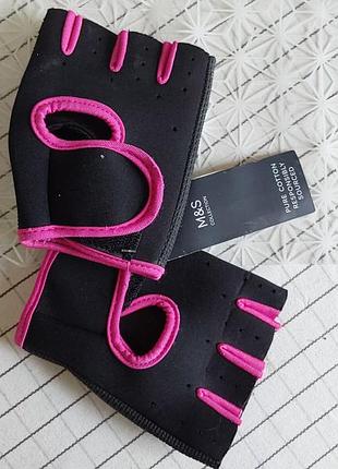 Велорукавички m&s 💞 спортивні нові м-l велоперчатки женские