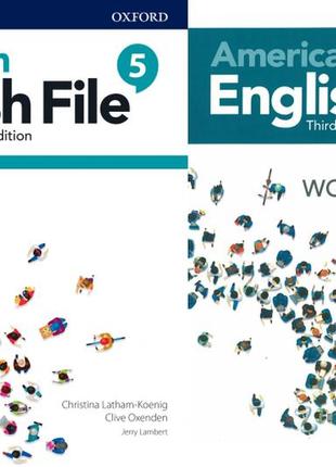 American english file third edition 5 student's book + workbook. навчальний і робочий зошит