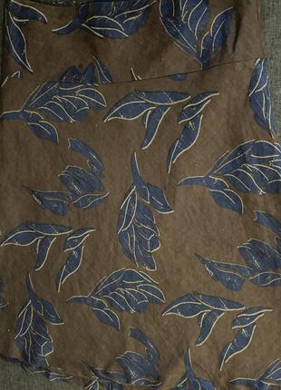 Льняная юбка-трапеция