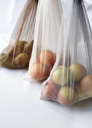 Еко торбинки, мішечки для продуктів, фруктівки, багаторазові пакети, торби мішки для покупок, авоськи, шопери4 фото