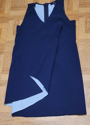 Оригинальное синее платье из неопрена размер м