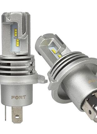 H4 светодиодные авто лампы (чип zeus) 25w 12-24v 6000k 6000lm. led (лэд) лампы m3 по размеру галогенок