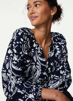 Шикарна лляна льон блуза блузка marks m &  s стильна шикарна1 фото