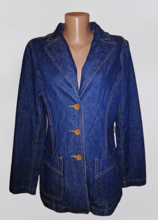 💙💙💙стильная женская джинсовая куртка, пиджак, жакет на пуговицах hennes collection💙💙💙1 фото