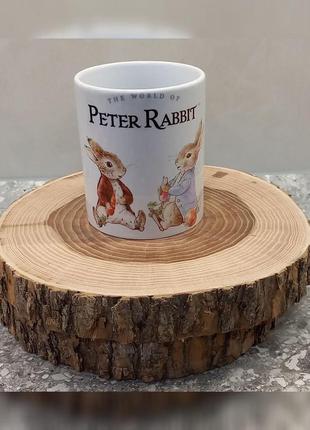 Печать на чашках: peter rabbit