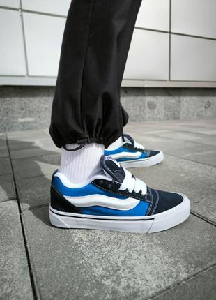 Женские кроссовки vans knu skool navy blue6 фото