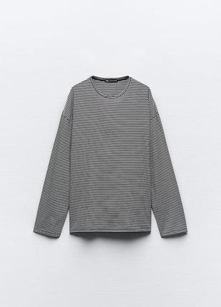 Стильный лонгслив тельняшка zara
