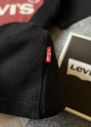 Черная базовая футболка майка levi’s оригинал размер xs унисекс левайс8 фото
