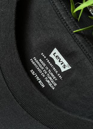 Черная базовая футболка майка levi’s оригинал размер xs унисекс левайс6 фото